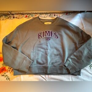 NWOT Kimes women’s colfax cropped oversized sweatshirt